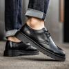 British Leather Shoes Leather Men's Casual Single Shoes Handmade Shoes Stitched Casual Leather Shoes