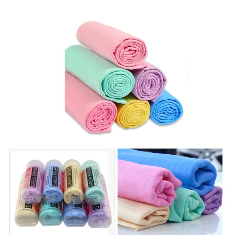 1/3/5PCS New Big Size 66*43CM Deer Skin Car Wipe Cleaning Supplies PVA Deer Skin Towel Barrel Mounted Large Car Towel