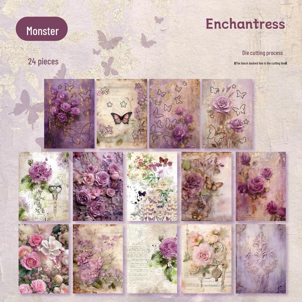 Flower Dance Series Creative Stickers: Handmade DIY Material for Student Journals