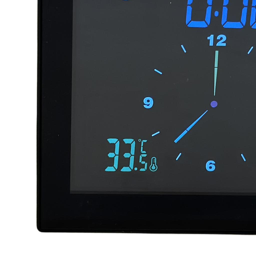 5in Wall Shower Clock Digital Timer Alarm Temperature Humidity Display Waterproof for Home Bathroom