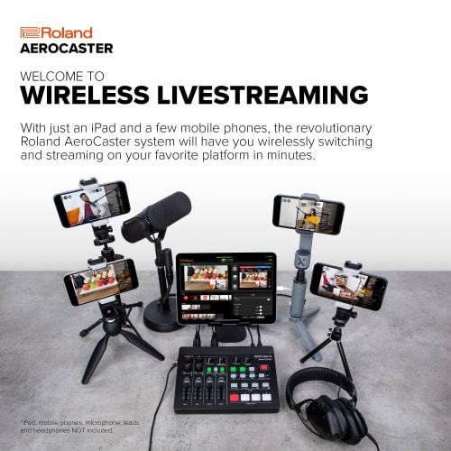 The Roland Aero Caster VRC-01 Is a Streaming System That Allows You To Record and Stream Live On Your iPad. It Can Also Be Used with a Smartphone for