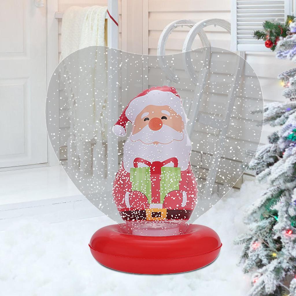 Inflatable Christmas Ornaments Heart Shape Light Up Christmas Decor Figurine Inside Inflatable Balls Decorations For Outdoor