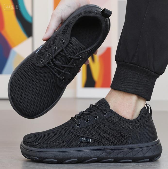 Heren Big Foot Wandelschoen Brede Teen Minimalit Mesh Ademende Schoen Mode Comfortabel Platte Zool Buiten Hardloopsneakers Heren 44
