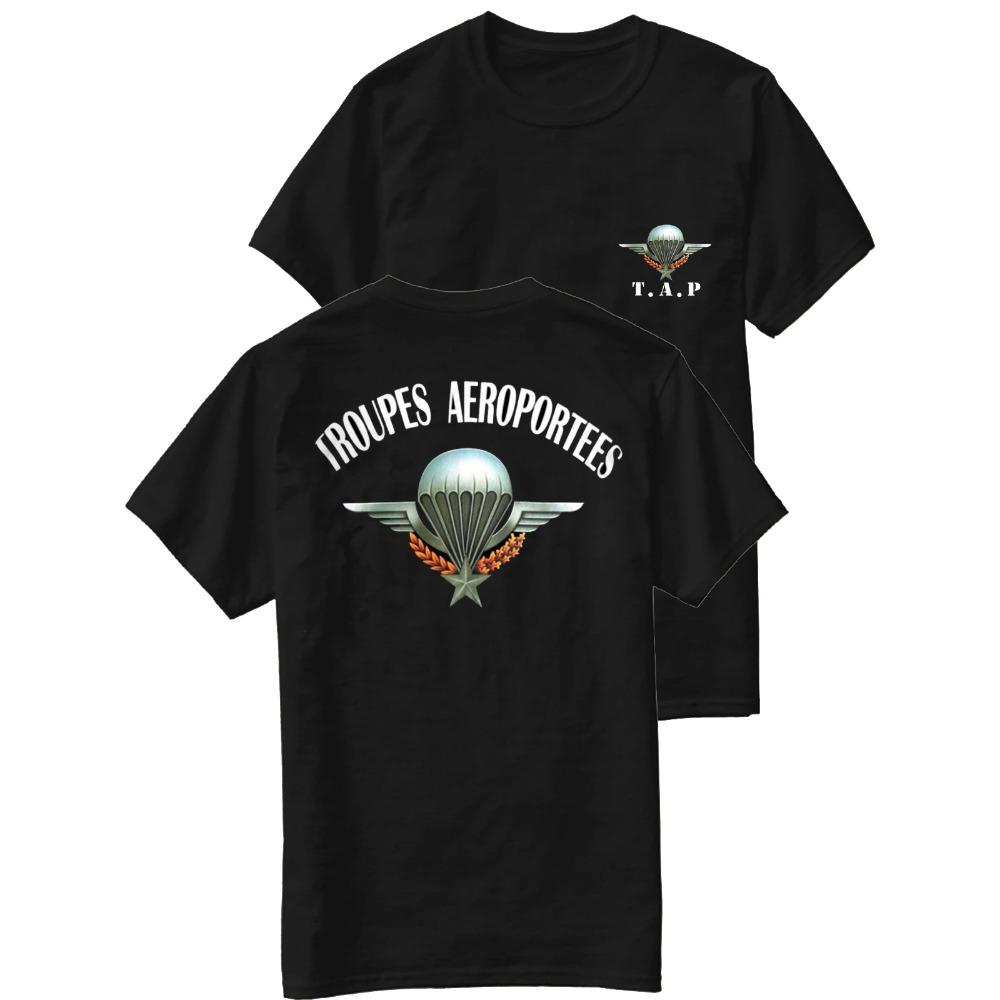 Französische Fremdenlegion TAP Fallschirmjäger Luftlandeabzeichen T-Shirt Kurzarm Casual 100% Baumwolle O-Ausschnitt Sommer Herren T-Shirt Streetwear