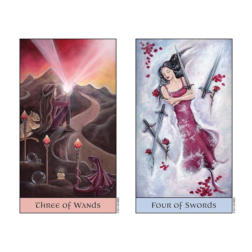 Kancharo Tarot Card Set Visions Includes Japanese Tarot Card Instructions Pouch 79-Card [Crystal Tarot] & (Authentic)