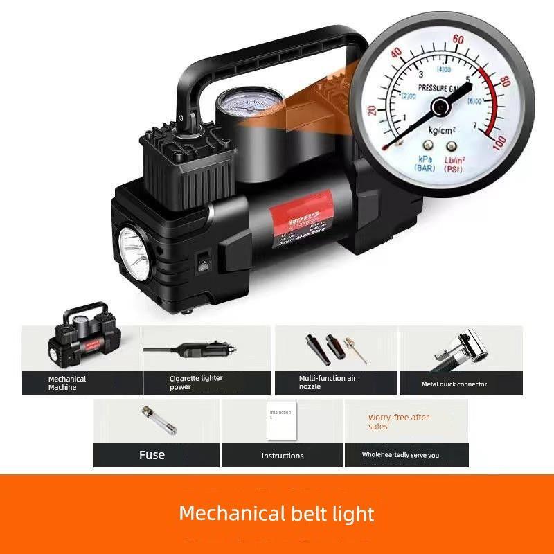 

Vehicle Air Pump Car Portable Car Electric Car Tire 12V Air Pump Car Tire Pump Single Cylinder Mechanical Watch [with Light]