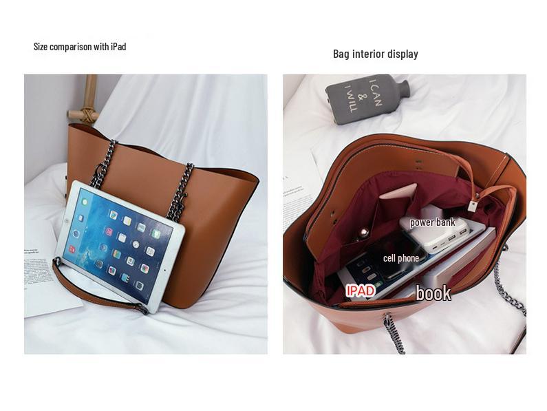 Women's 2025 Soft PU Large Capacity Crossbody Tote Shoulder Handbag - European & American Fashion