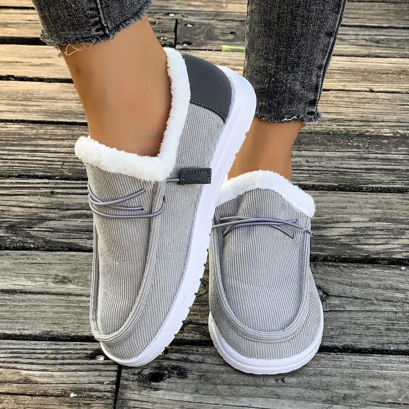 Women's Winter Furry Slip-Resistant Platform Sneakers/Boots - Thick Platform Height Increase