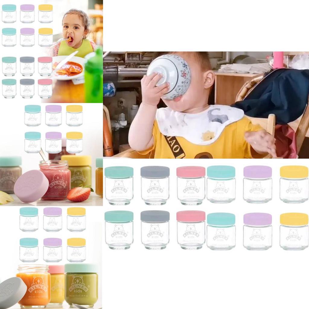 Premium Kilner Baby Food Glass Jar Set Six Versatile Containers For Freshness