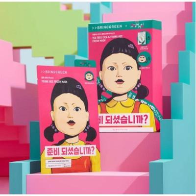 [Bring Green X Squid Game] Bring Green Fresh Mask 10p (5 Tea Tricica + 5 Younghee)