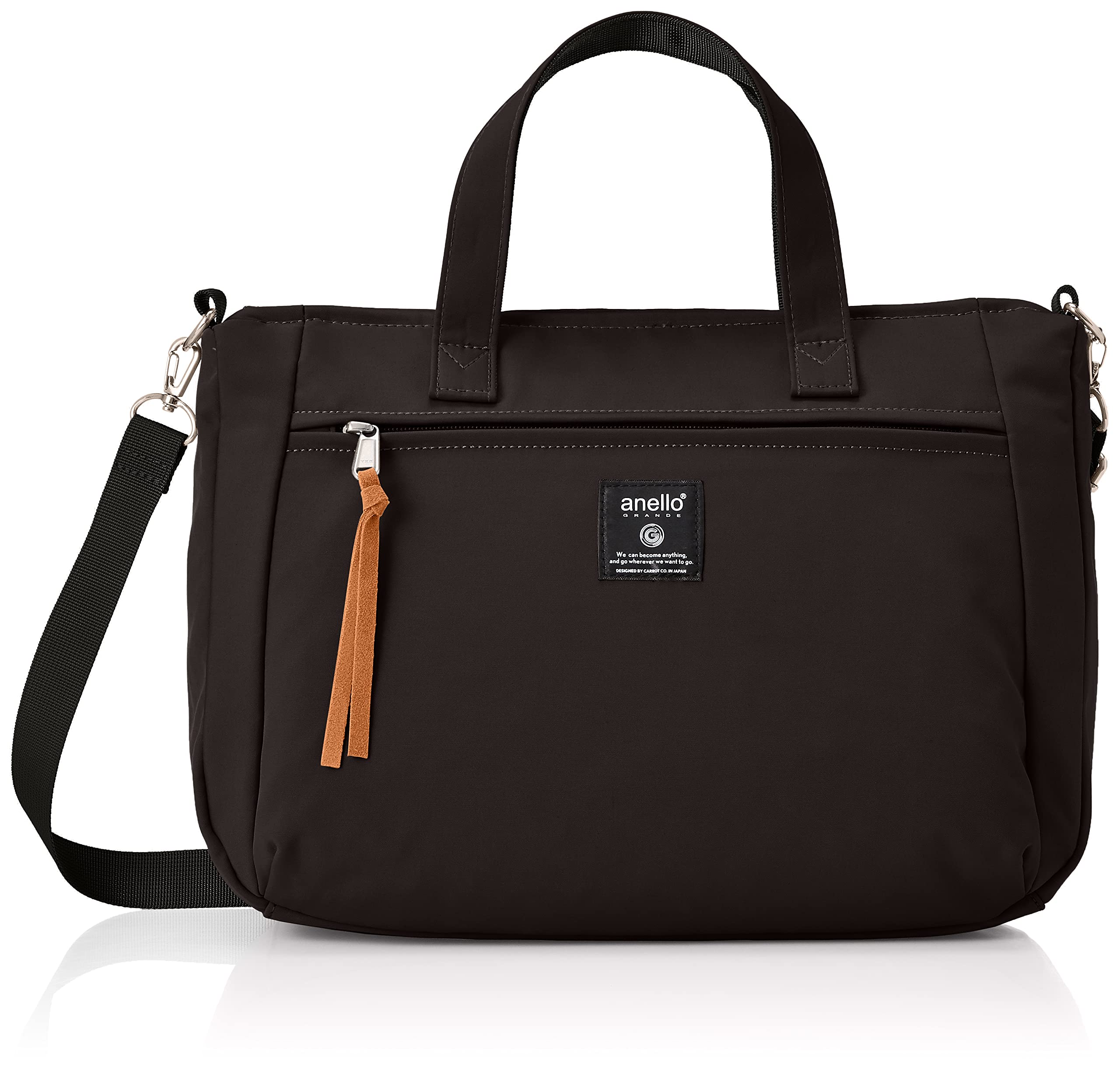 

2WAY Tote Bag Shoulder Bag Crossbody Bag A4 STAMP GHM0233 Black [Anello Grande] Women s чорний