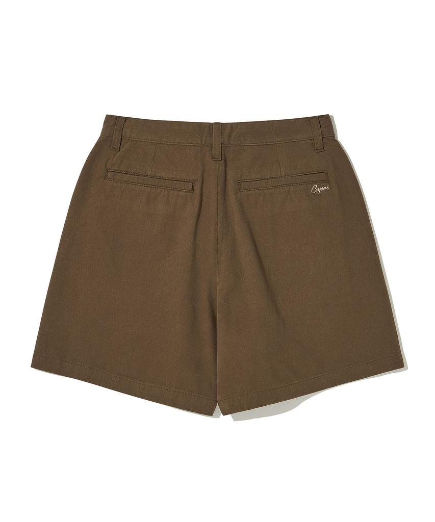 URBANDTYPE Capri Washed Chino Shorts_Brown