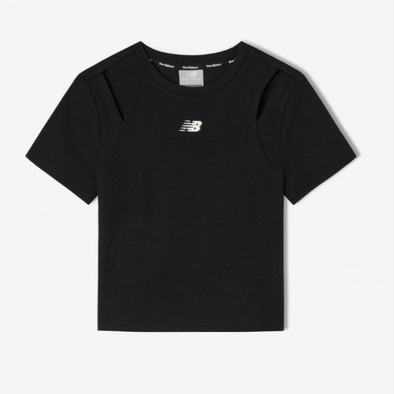 NeW Balance W Summer Ribbed Cut Out Short Sleeve Tee B1 nbnef2W522 10 19