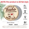 2D Flat 1pc Aluminum Decorative Ornament | Spanish-Style Bathroom Decorative Hanging Ornament | 7.87 inches × 7.87 inches | Ideal for wall decor in