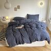 Ins Solid Color Washed Cotton Quilt Cover Single and Double Four Seasons Pure Cotton Quilt Cover