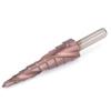 Triangular Shank Step Drill Bit Cobalt Coating Step Drill Bit Set Hole Opening Tool  Counterbore