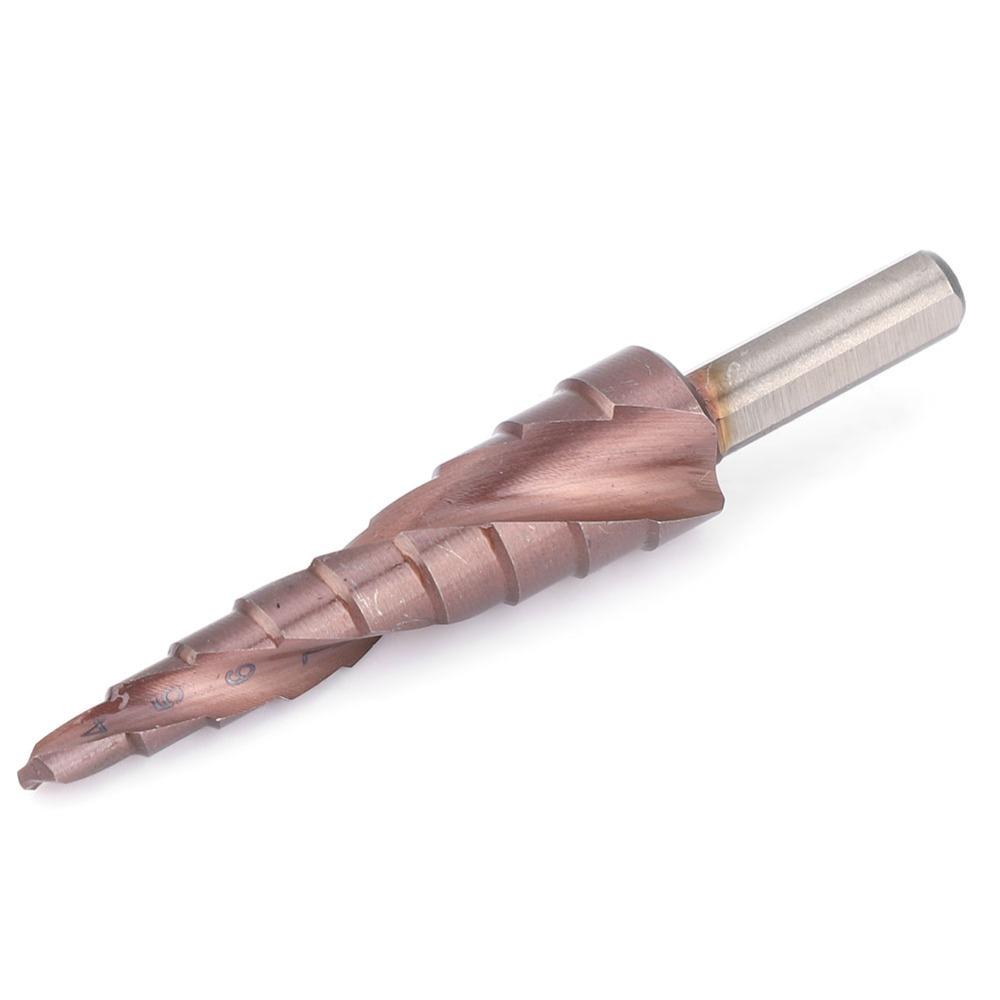 Triangular Shank Step Drill Bit Cobalt Coating Step Drill Bit Set Hole Opening Tool  Counterbore