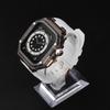 Silicone Strap+ Transparent Case for Apple Watch ultra2 49mm 44mm 45mm Sport Band Bezel for iwatch series 9 8 7 SE 6 5 4 Mod Kit
