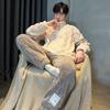 Cozy Fleece Men's Pajamas Set - Warm Thickened Autumn/Winter Casual Wear