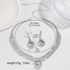 3 Women's Fashion Zircon Set Geometric Necklace Earrings Zircon Set Suitable for Party and Holiday Gifts