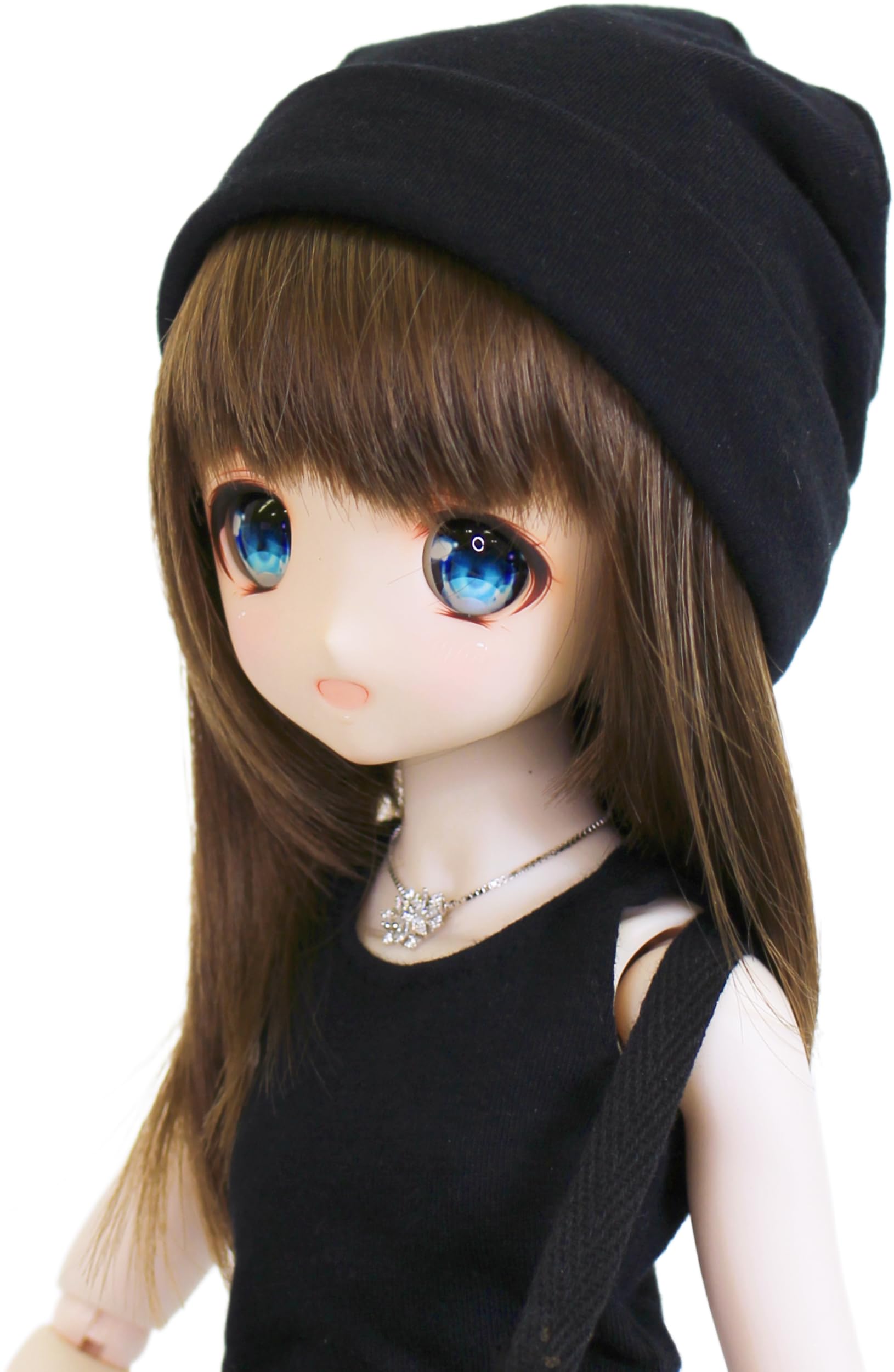 

Маленькая Мари DD MDD Совместимая Черная Трикотажная Шапочка для дюймовых BJD кукол 1/3 (DDH-01-10) 9-10 (40см, 60см) [№0203]