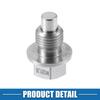 A ABSOPRO Car Engine Magnetic Drain Plug Stainless Steel with Copper Washers 2 Pack M12x1.25