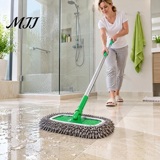 Reusable Floor Mopping Pads Microfiber Chenille Mop Pad, Washable Replacement Cover, Elastic Maintenance Refills Design Pad for Wet And Dry Household