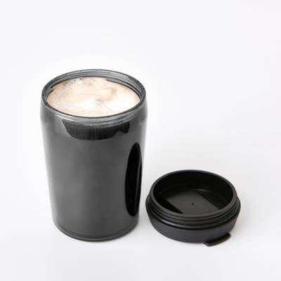 WEMUG Clear Tumbler Airtight Plastic Jazz (Lightweight, Double-Wall Tumbler) (Black)