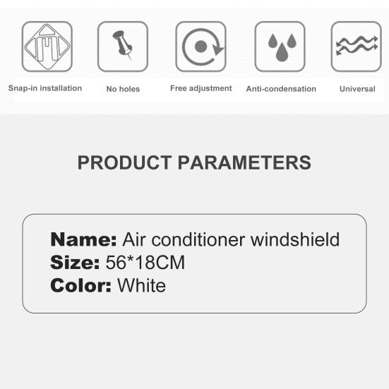 Air Conditioner Baffle Anti Direct Blowing Wall-mounted PVC Retractable Anti-wind Shield