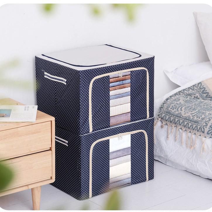 Cutie de depozitare impermeabilă din pânză Oxford cu cadru de oțel și design pliabil transparent pentru dulap, mașină sau depozitarea pilotei.