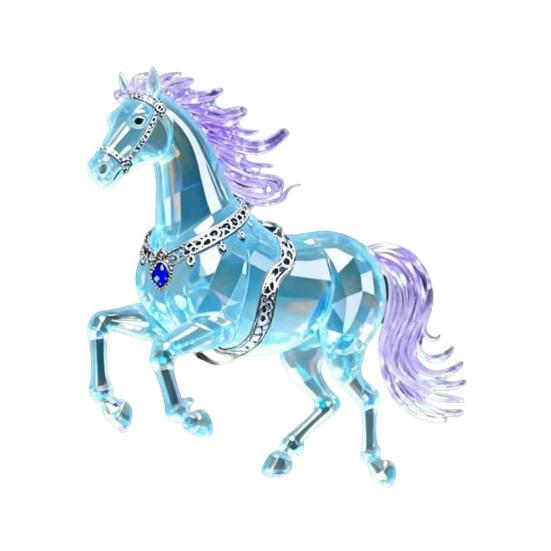 2D Flaches Pferd Auto Hängeornament Acryl Pferd Rückspiegel Anhänger Feiertag Winter Hängezubehör für Weihnachtsbaum Auto Innenraum Wand Fenster