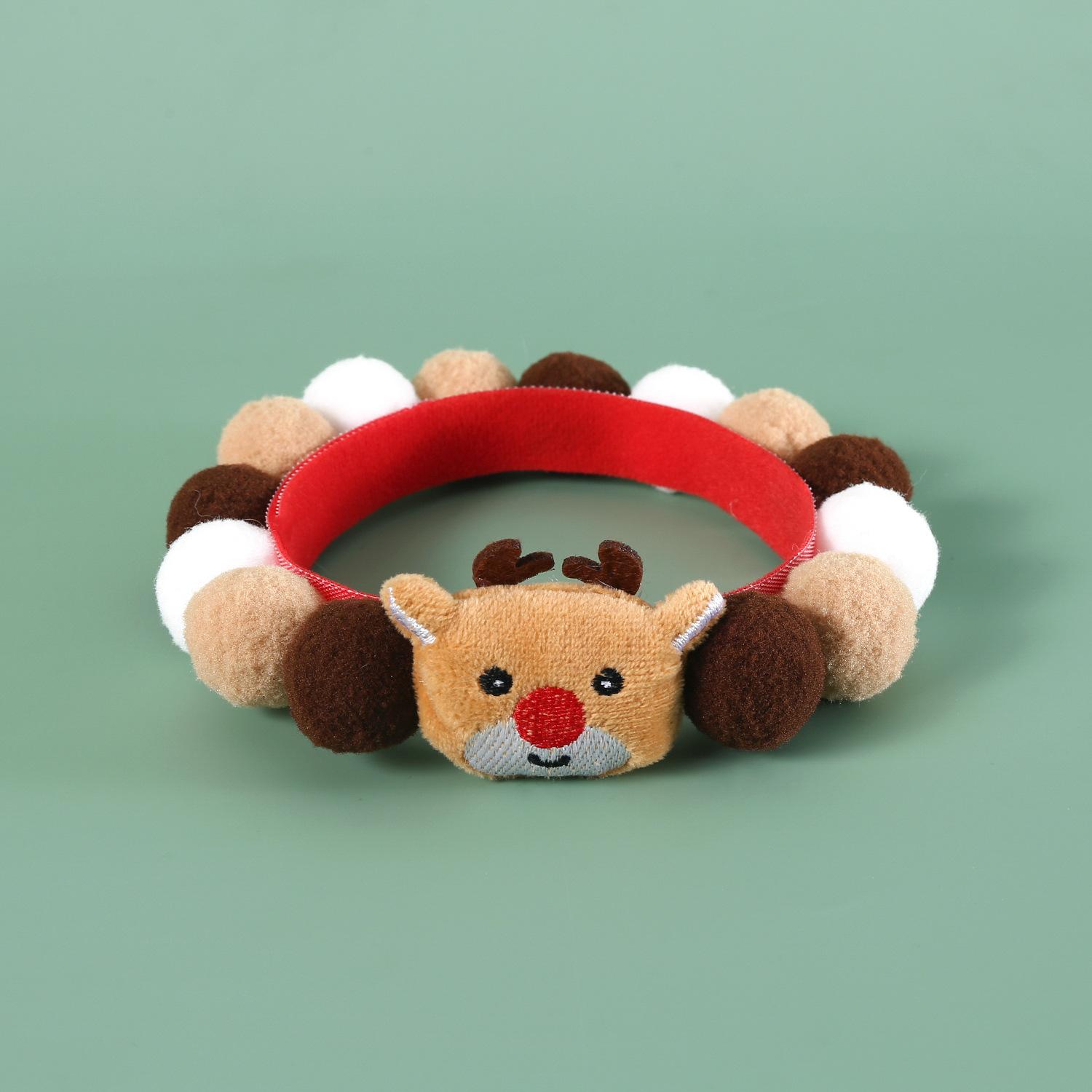 

Pet Christmas Theme Collar Plush Fabric Bell Christmas Tree Hat Cat Dog Cute Neck Decorative Chain Dog Supplies Accessories S(30-38cm)