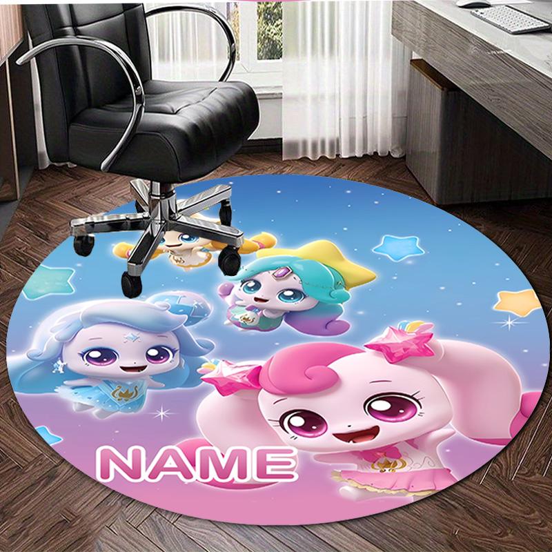 Personalized Magic Sweethear Round Chair Office Rug - Perfect for Mat, Office Chair & More - Ideal Gift for Birthdays and Holidays