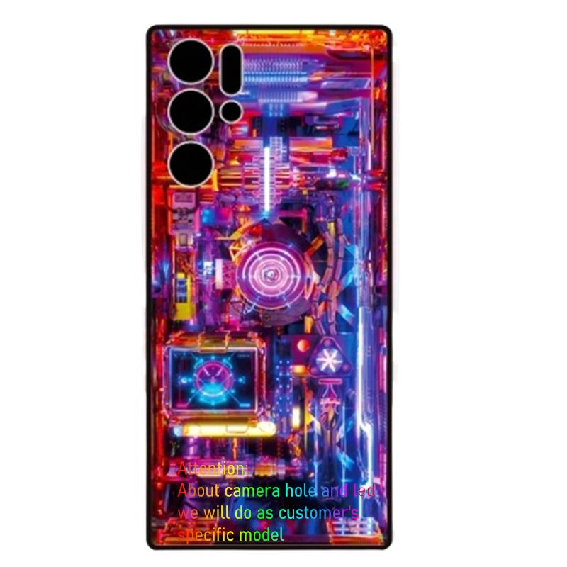 

Для ZTE nubia Red Magic 9 Pro 9 Pro Plus 10S Pro 10 Pro Plus 8 8s 7 7s 6 6s Pro 8 Pro Plus світлодіодний чохол-спалах зі скляною задньою кришкою Red Magic 7s Pro