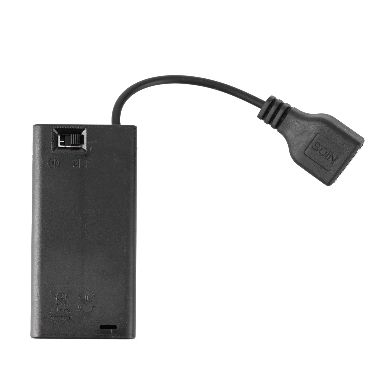 

2/3/4/6/8-слотовый держатель для батареек AA, бокс для хранения, с USB-портом, для набора светодиодной подсветки для строительных блоков, с переключателем 2