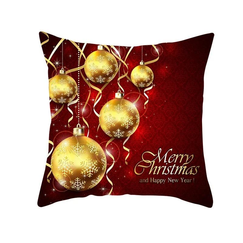 Christmas Themed Pillowcases Car Accessories Office Santa Claus Living Room Sofa Home Pillowcases