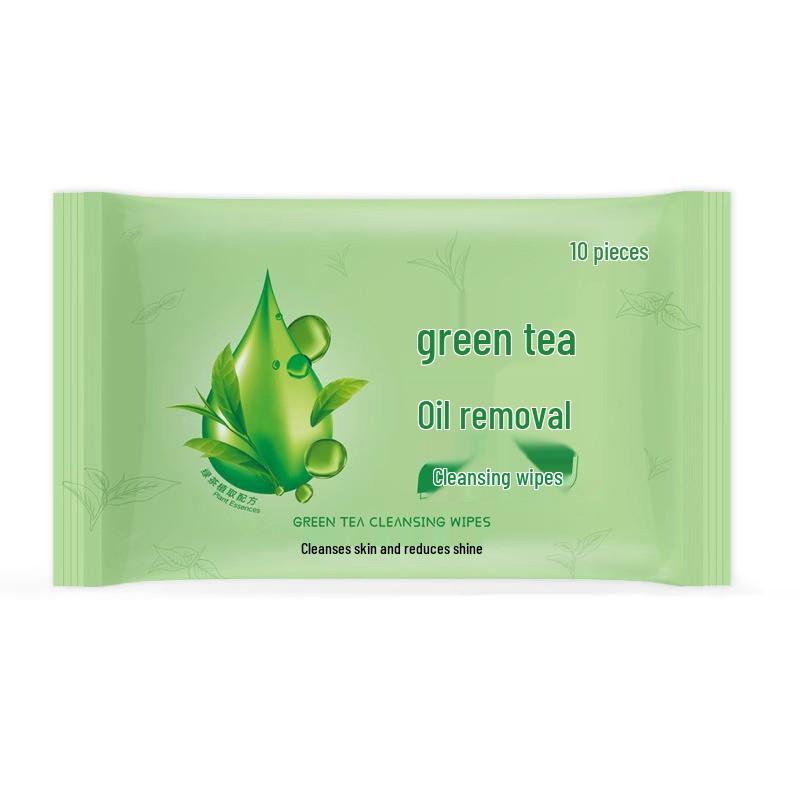 Lingettes Nettoyantes Désincrustantes Parfum Thé Vert - Pack Portable