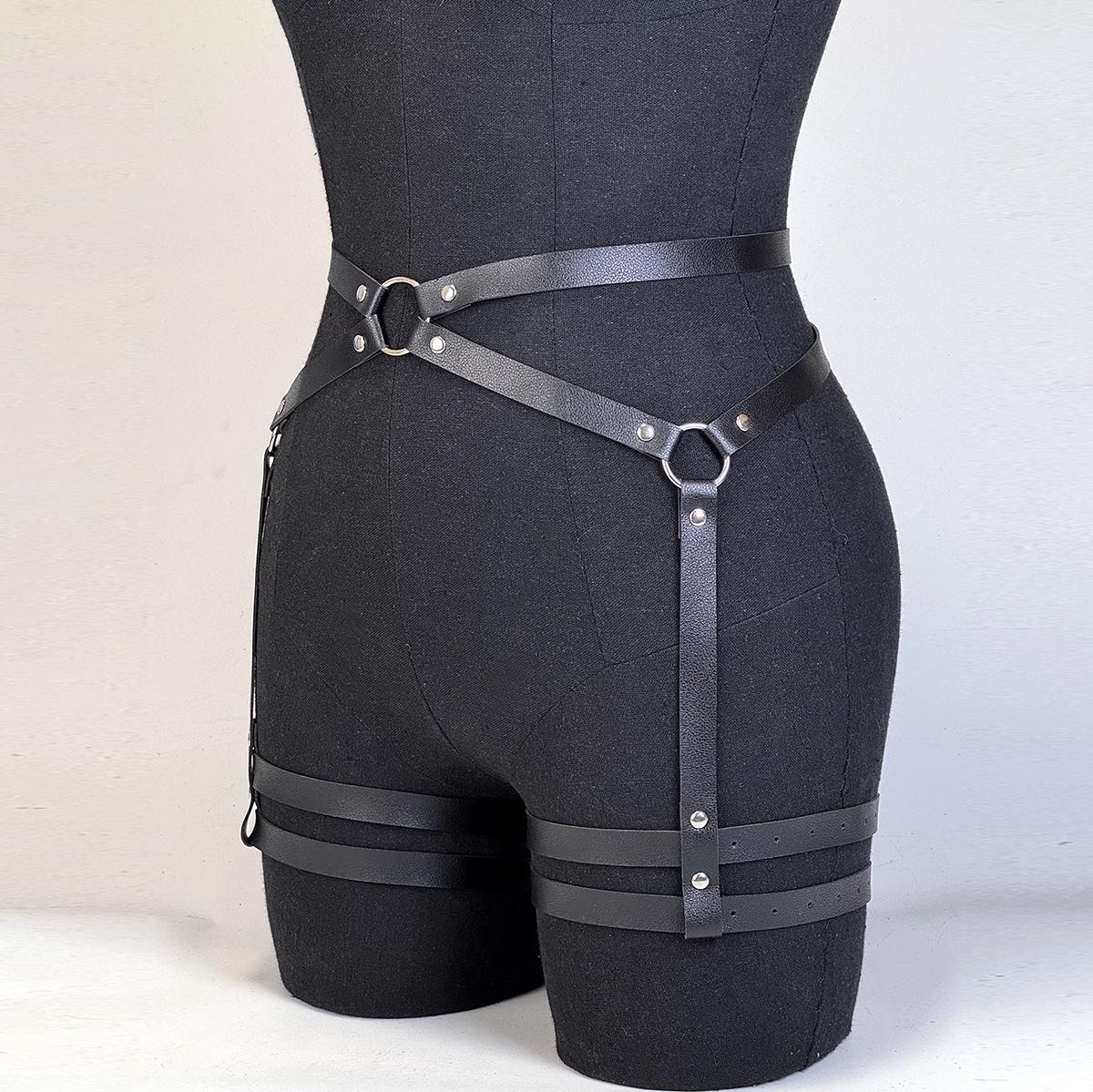 

Сексуальна білизна з ПУ шкіри, портупея для ніг, настегнова підв язка, готичний пояс, нижня білизна, екзотичний костюм, жіноча сукня