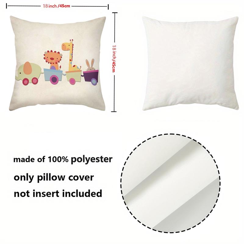 Cute Animal Patterned Cushion Covers for Home Decor Polyester pillowcase, sofa decorative cushion cov Headboard Pillow
