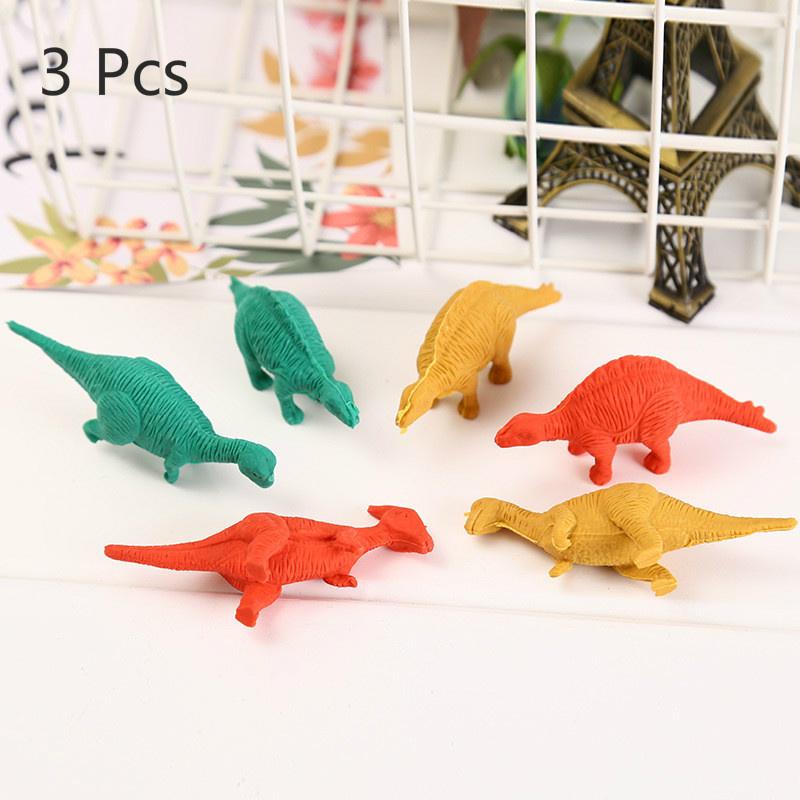 1шт Цвет Случайный динозавр Резиновый Крокодил Моделирование Животный Ластик Учебные материалы