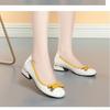 Fashion Women Fashion Bow Knot Slip On Round Toe Shoes Women Elegant Ballet Soft Leather Loafers 2025 Party Retro Black Soft Sole Shoes