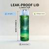 1PC Green Forest Waterfall Nature Scene Print 750ml Color Plastic Sports Water Bottle Leakproof Flip Straw Lid Suitable for Sports Office Home Use