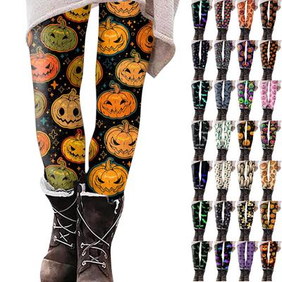 Women's Fashion Halloween Printed Stretch Leggings Casual Home Pants