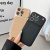 Original Frosted PU Leather Texture Phone Case For iPhone 17 Air 16 15 14 13 Pro Max Nonslip Shockproof Soft Orange Bumper Cover