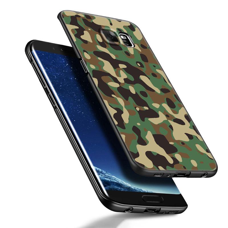 Camouflage Camo Army Black Silicone Phone Case For Samsung Galaxy S23 S21 S20 FE S24 S22 Ultra S10E S10 S9 S8 Plus