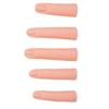 5 Stück Silikon Fingermodell Hohe Simulation Biegbares Gelenk Eingebetteter Nailart Übungsfinger für Nagelstudio