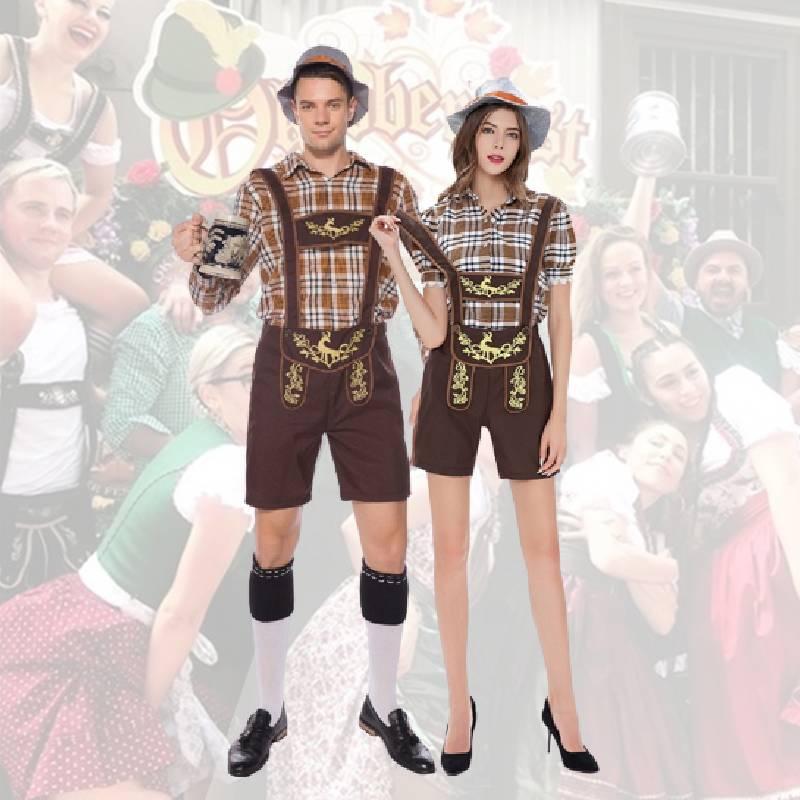 New German Oktoberfest Costume For Men And Women Adult Lederhosen Beer Festival Outfit