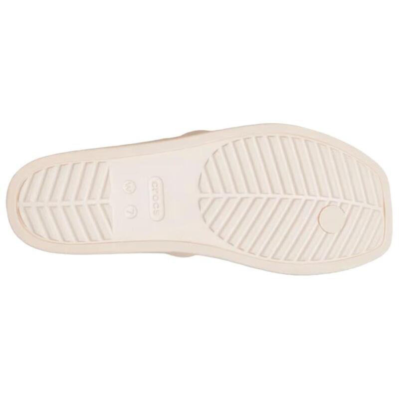 Crocs Miami Toe Loop Lightweight Vintage Anti-Abrasion Slippers Women's Beige