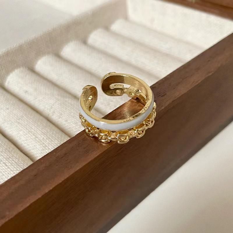 Verstellbares Ring-Set im koreanischen Stil für Damen - Enthält offene Zeigefinger- und Kettenringe