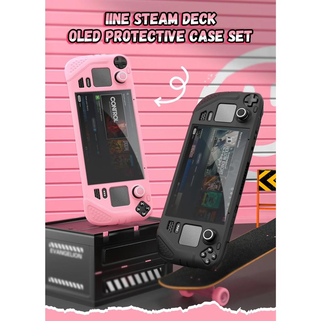 For Steam Deck OLED Game Handheld Protective Case, Anti Slip and Comfortable All Inclusive Silicone Soft Shell Accessories